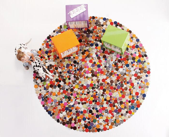 Circle Leather Round Carpet - WOO .Design