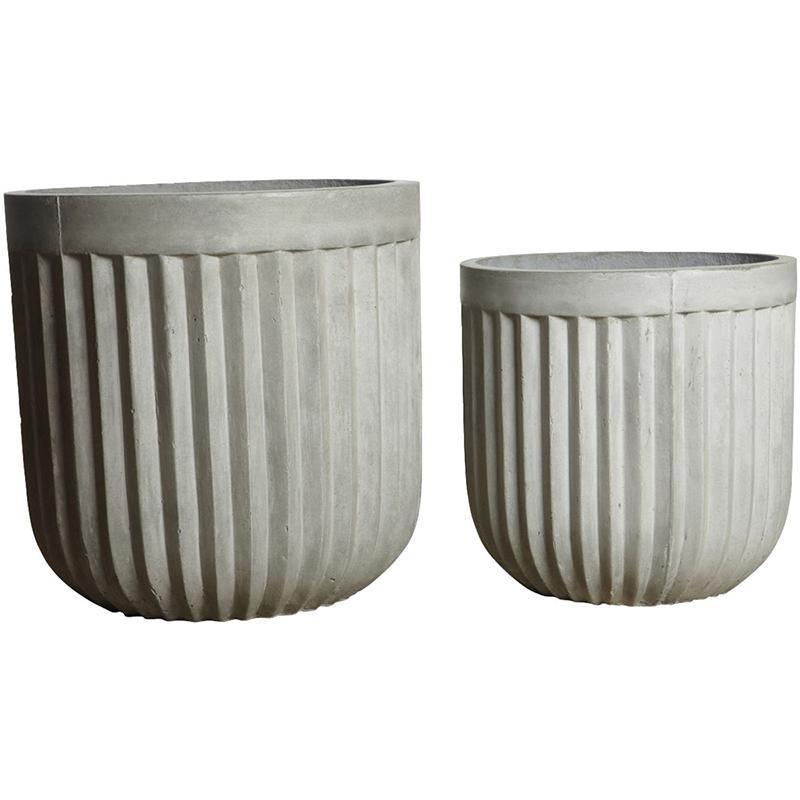 Concrete Light Grey Planter (2/Set) - WOO .Design