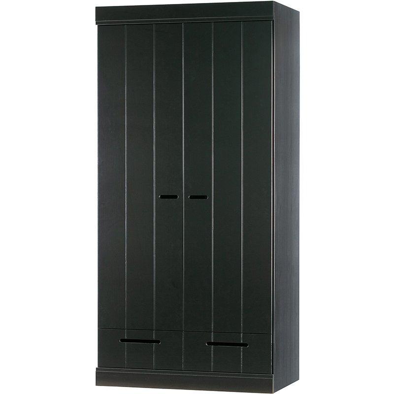 Connect Basic Pine Wood 2 Doors 2 Drawers Strip Doors Cabinet - WOO .Design