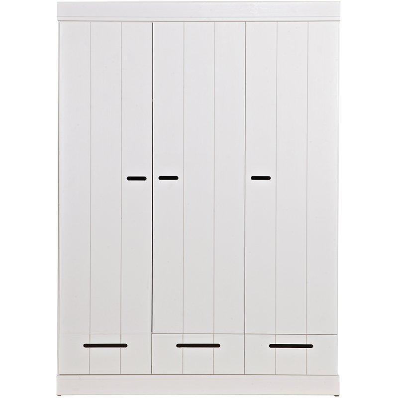 Connect Basic Pine Wood 3 Doors 3 Drawers Strip Doors Cabinet - WOO .Design