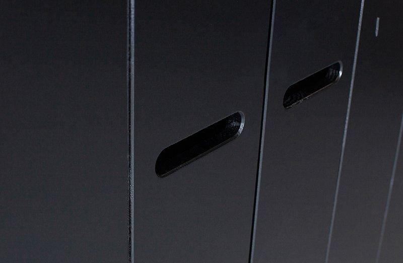 Connect Basic Pine Wood 3 Doors 3 Drawers Strip Doors Cabinet - WOO .Design