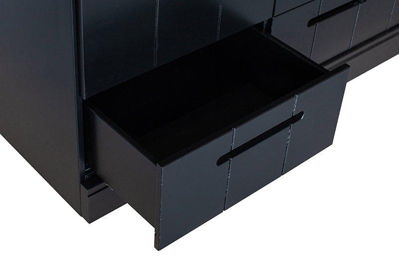 Connect Basic Pine Wood 3 Doors 3 Drawers Strip Doors Cabinet - WOO .Design