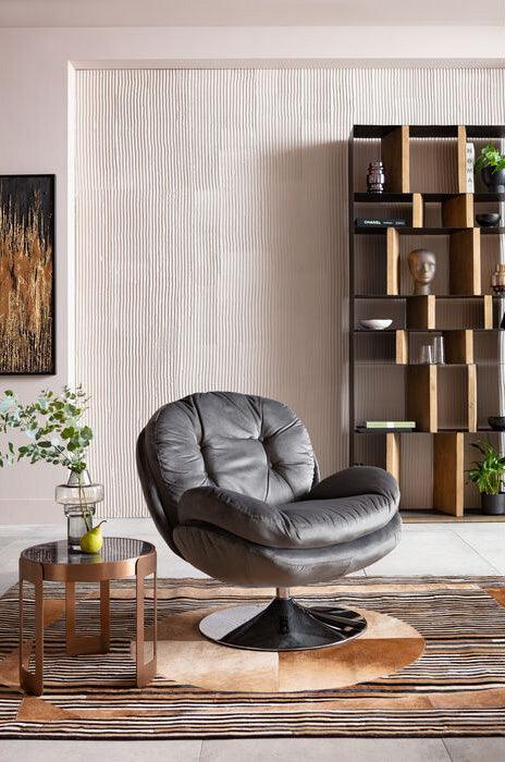 Cosy Velvet Lounge Swivel Armchair - WOO .Design