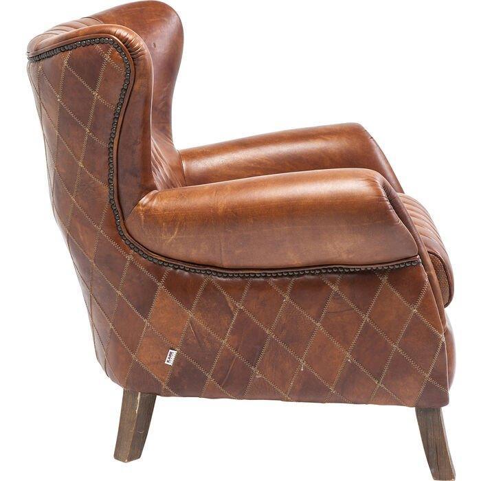 Country Side Brown Leather Armchair - WOO .Design