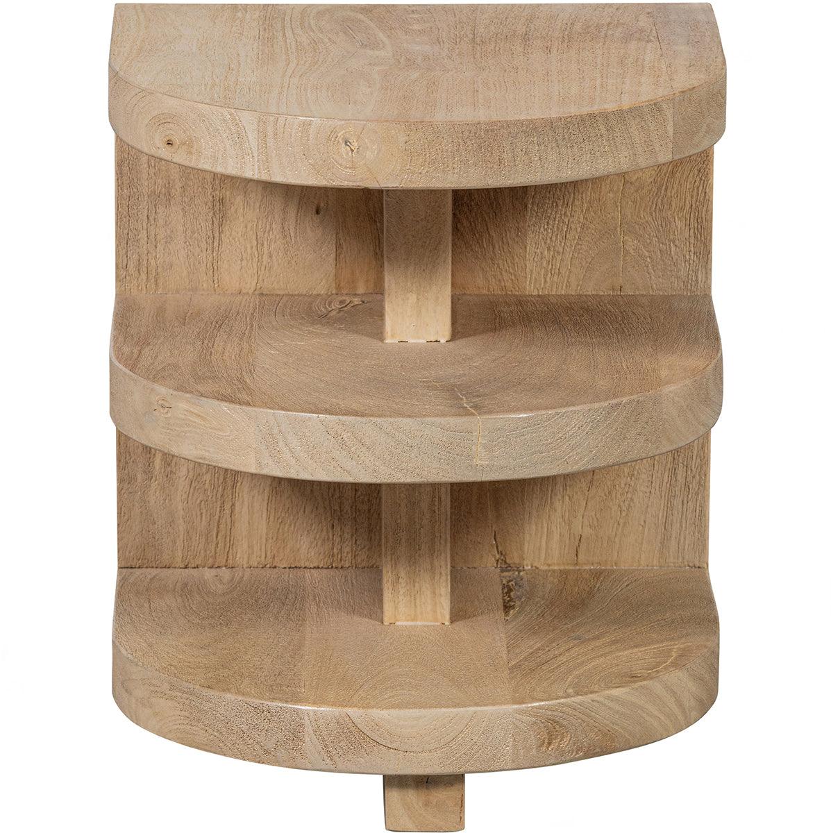 Darren Mango Wood Semicircular Side Table - WOO .Design