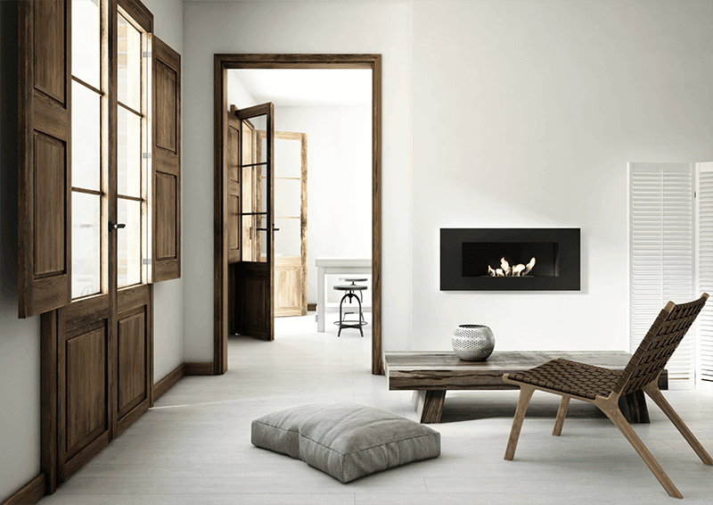 Delta 2 Black Bio Fireplace - WOO .Design