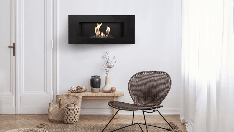 Delta 2 Black Bio Fireplace - WOO .Design