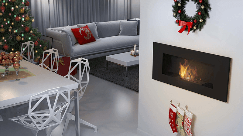 Delta 2 Black Bio Fireplace - WOO .Design