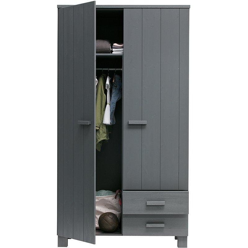 Dennis Brushed Pine Wood Drawers Wardrobe - WOO .Design