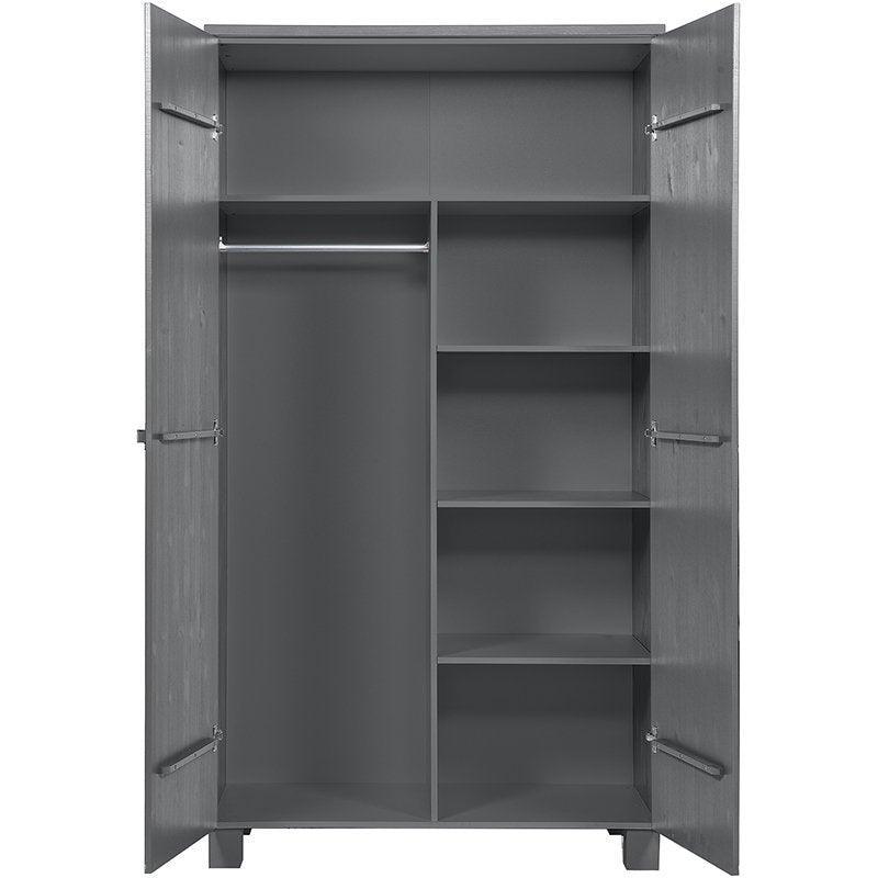 Dennis Brushed Pine Wood Wardrobe - WOO .Design