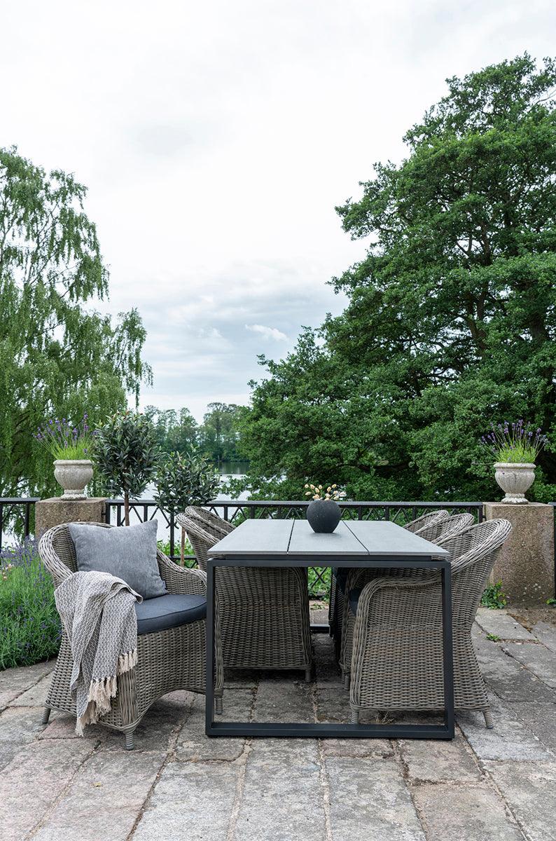 Denver Grey/Black Garden Table - WOO .Design