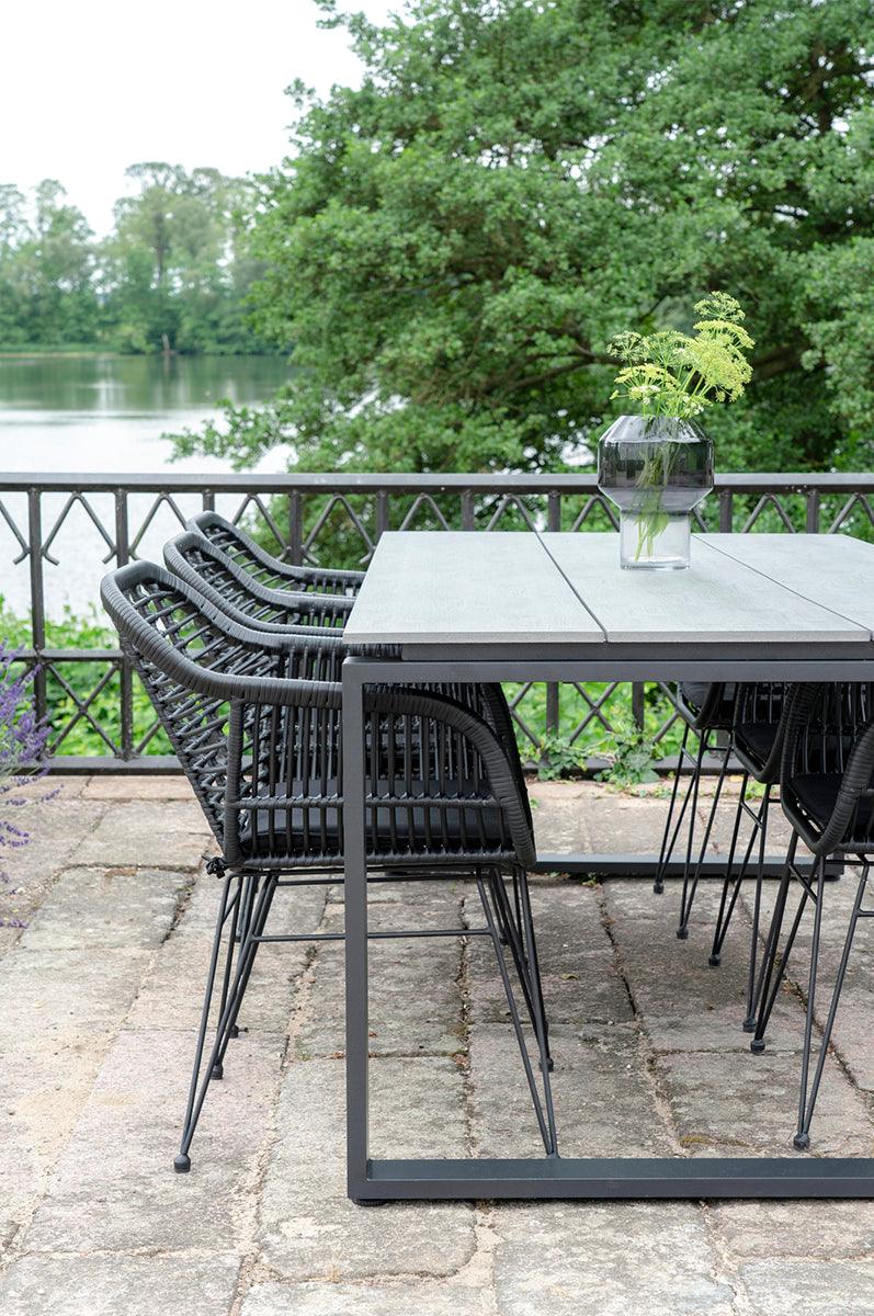 Denver Grey/Black Garden Table - WOO .Design