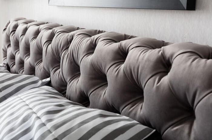 Desire Silver Grey Velvet Bed - WOO .Design