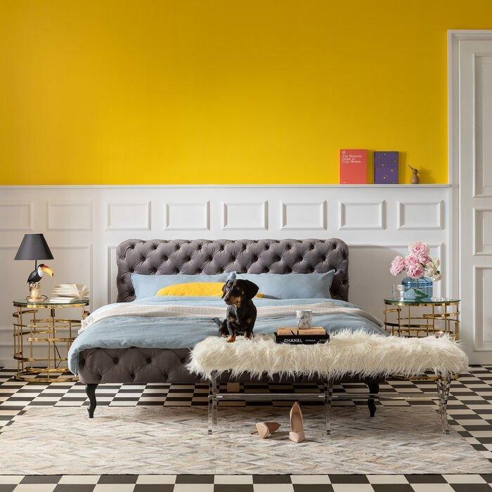 Desire Silver Grey Velvet Bed - WOO .Design