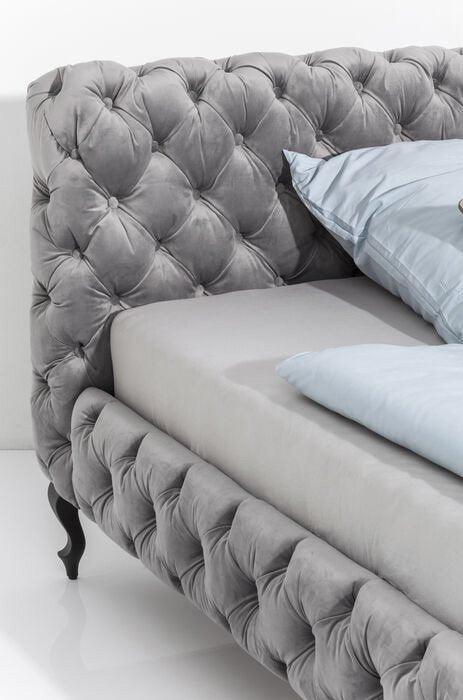 Desire Silver Grey Velvet Bed - WOO .Design