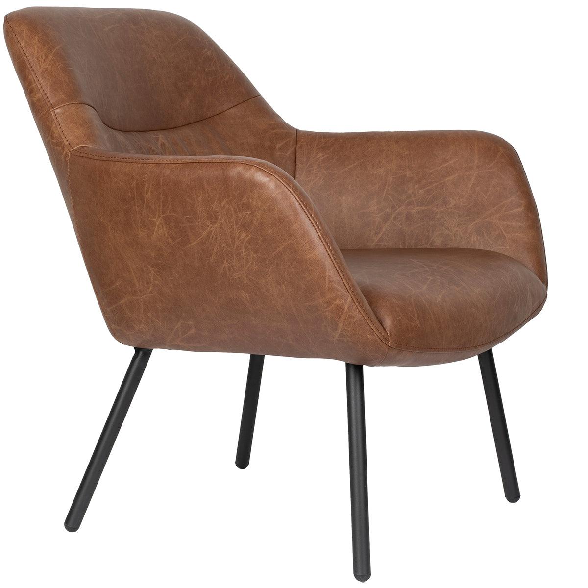 Dude Vintage Brown Lounge Chair - WOO .Design