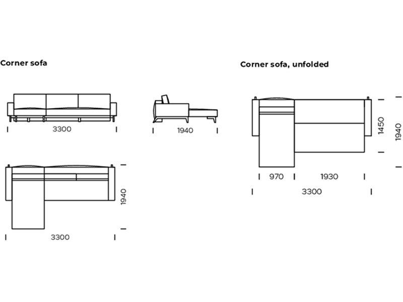 Duna Corner Sofa Bed - WOO .Design