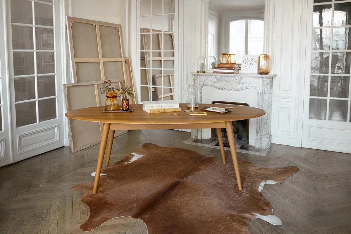 Ellipse Ash Wood Mid-Century Design Dining Table - WOO .Design