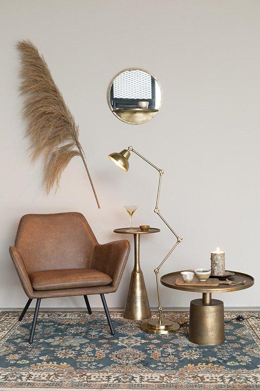 Feyza Shelf Round Mirror - WOO .Design
