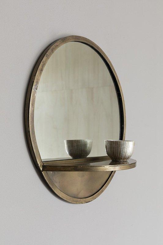 Feyza Shelf Round Mirror - WOO .Design