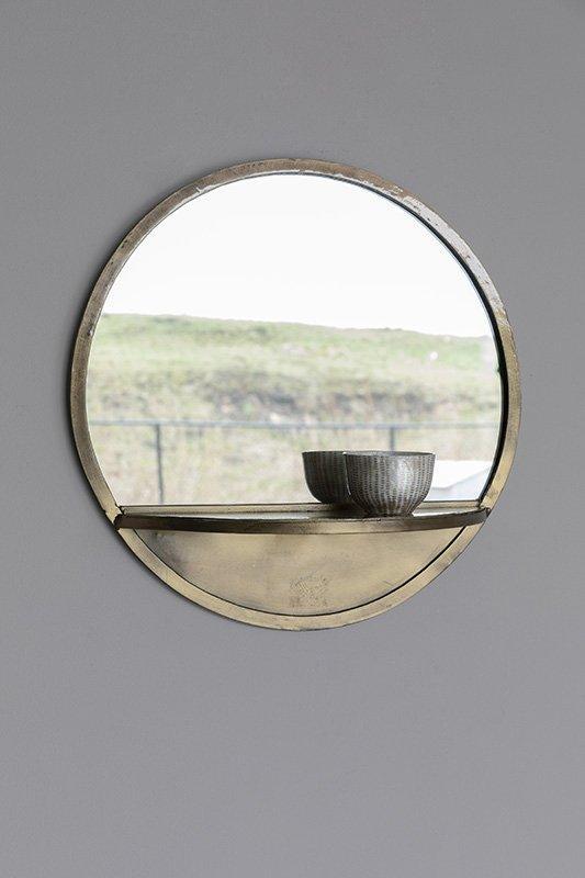 Feyza Shelf Round Mirror - WOO .Design