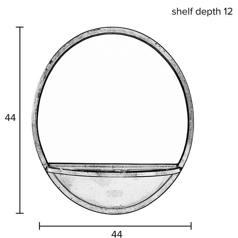 Feyza Shelf Round Mirror - WOO .Design