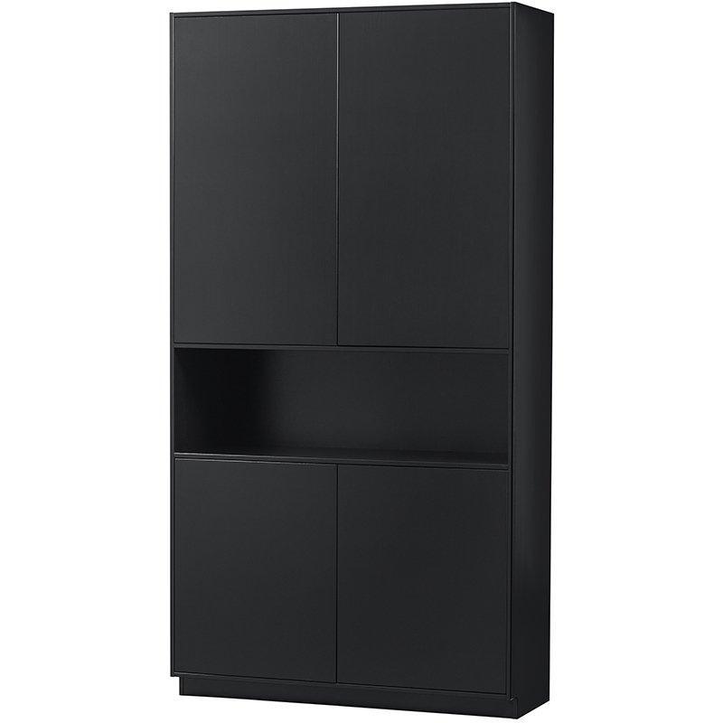 Finca Deep Black Pine Wood Buffet-Storage Cabinet 110 cm - WOO .Design