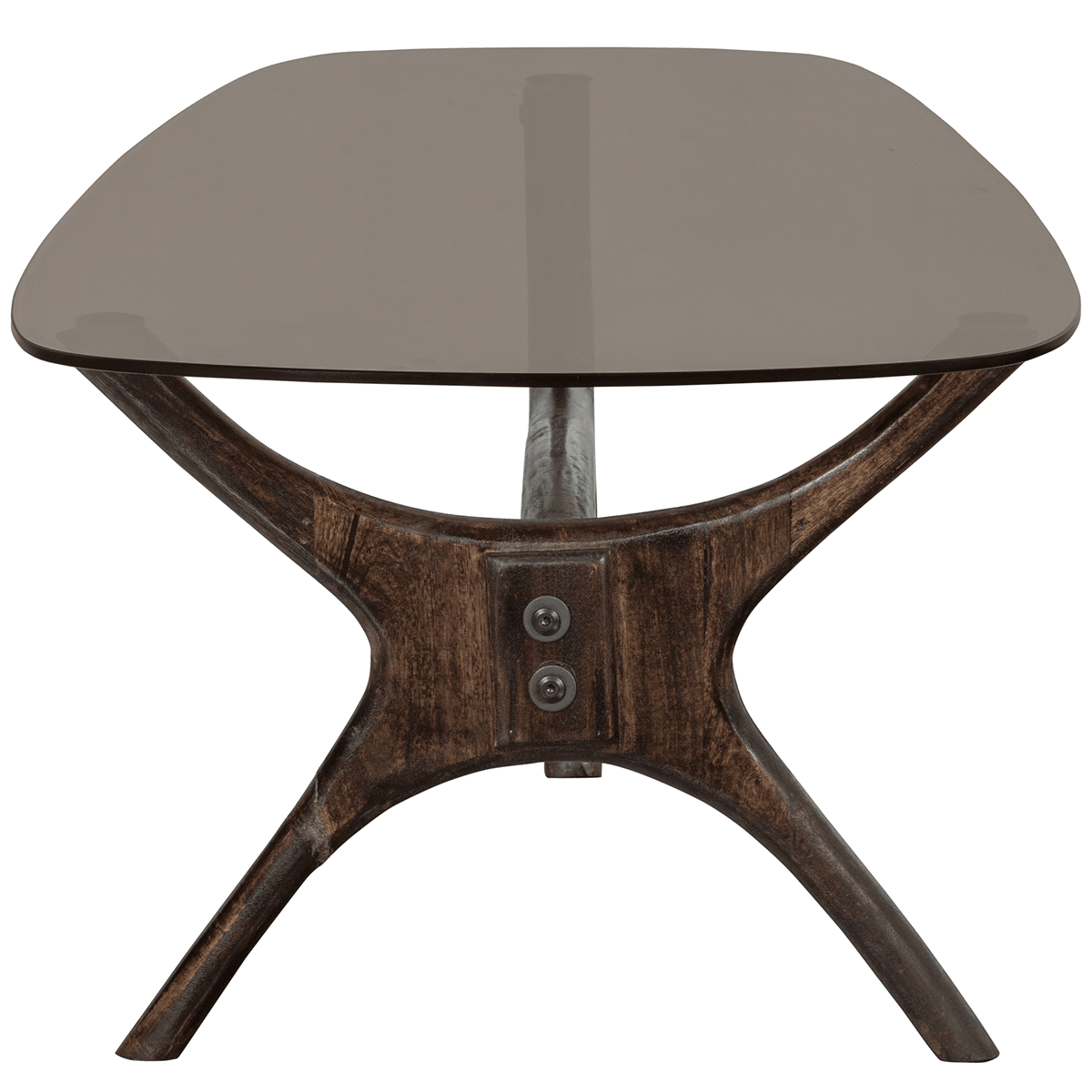 Flash Walnut Glass/Wood Coffee Table - WOO .Design