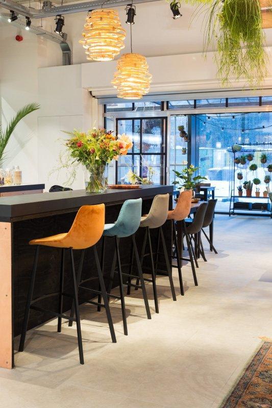 Franky Velvet Counter Stool - WOO .Design