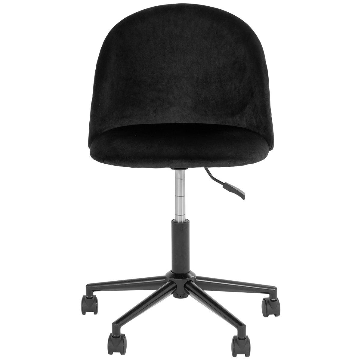 Geneve Black Velvet Office Chair - WOO .Design