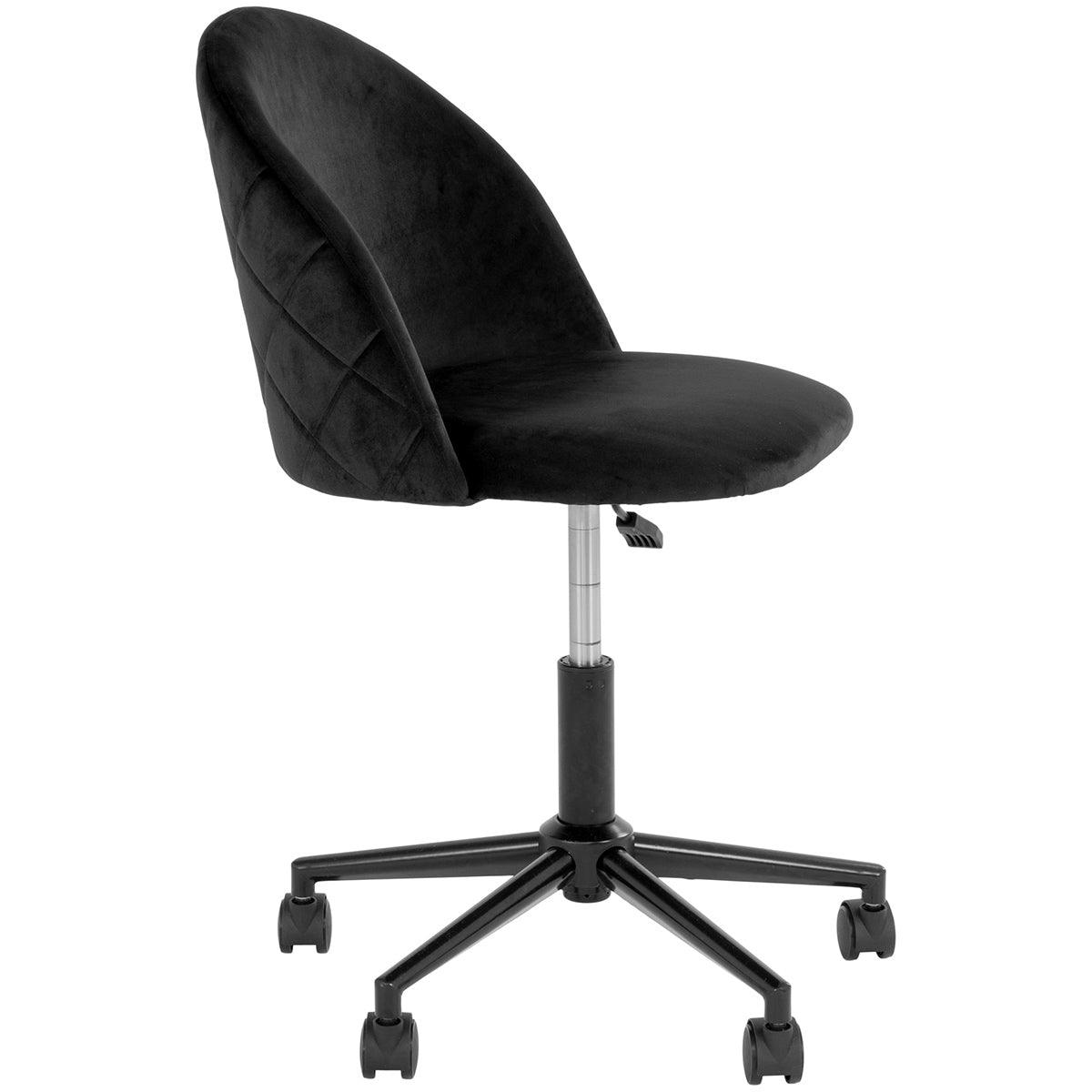 Geneve Black Velvet Office Chair - WOO .Design