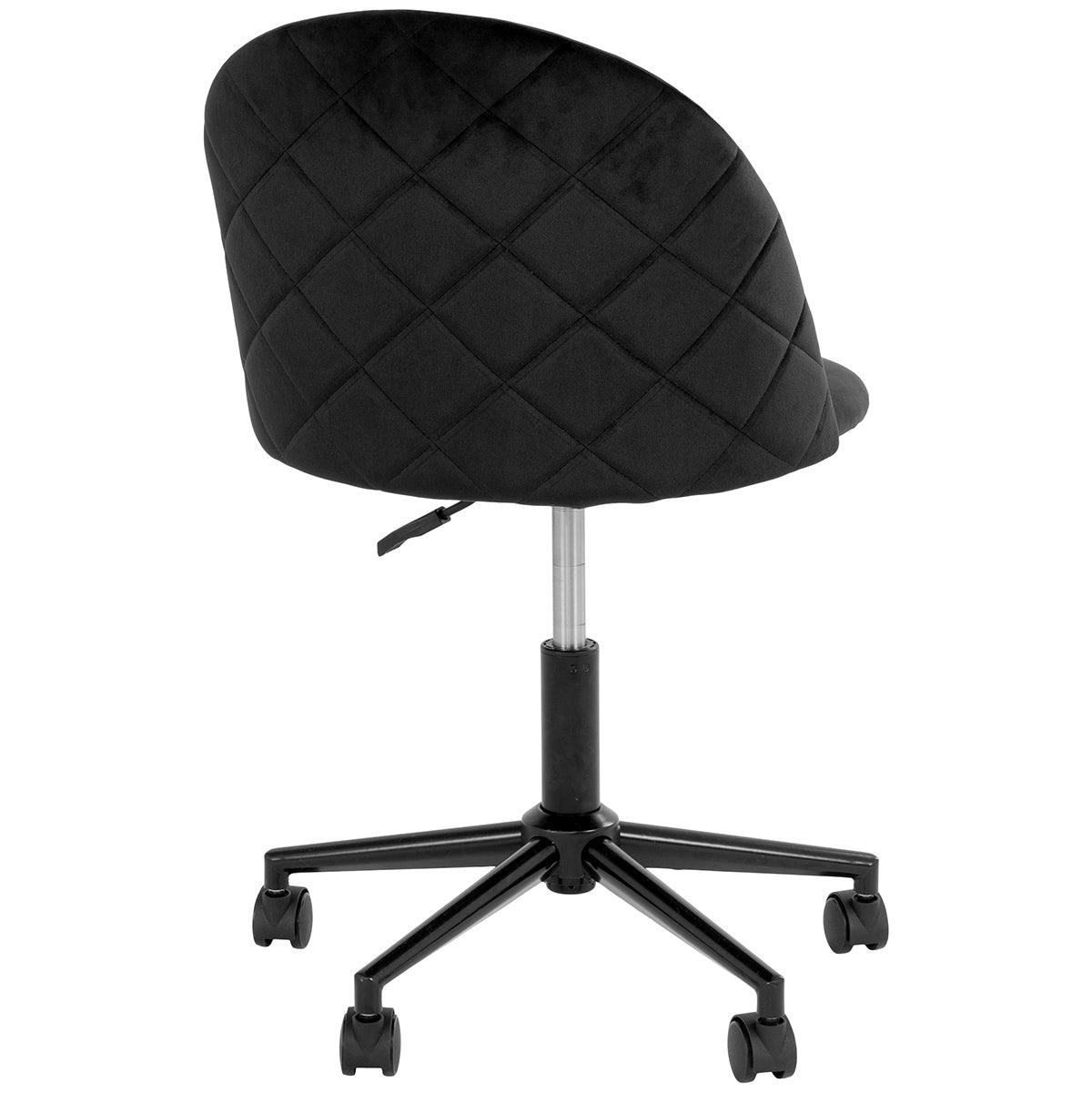 Geneve Black Velvet Office Chair - WOO .Design