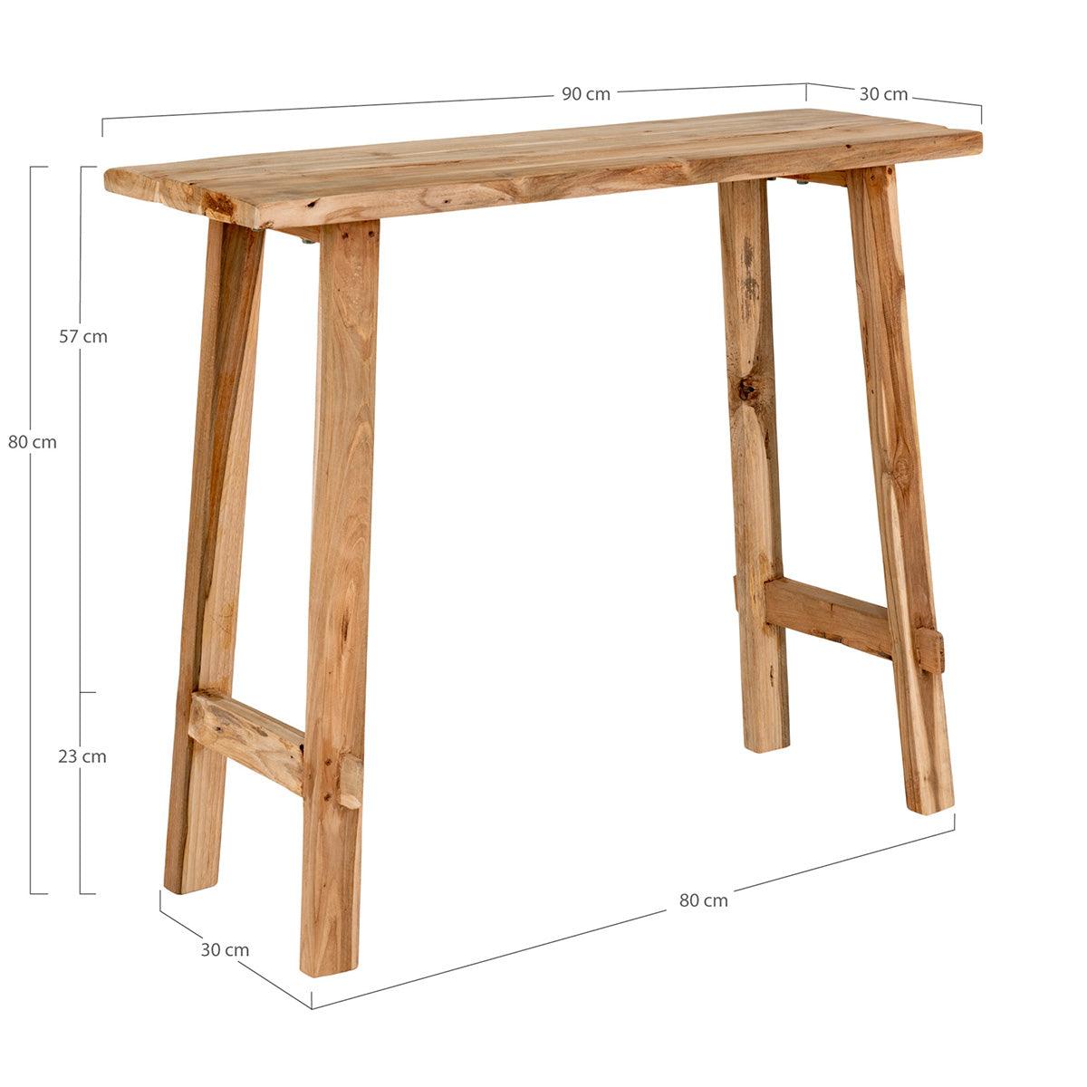 Girona Natural Teak Wood Console Table - WOO .Design