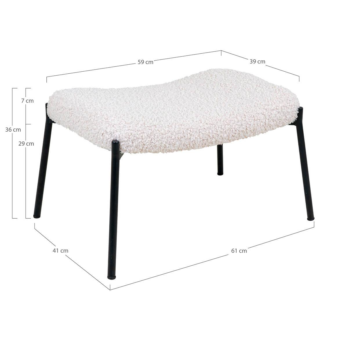 Glasgow Artificial Lambskin Footrest - WOO .Design