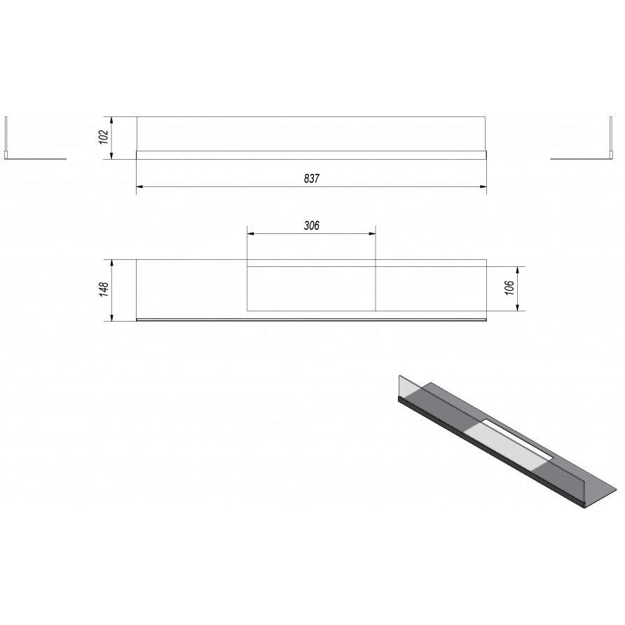 Glazing for Juliet 1100 Bio Fireplace - WOO .Design