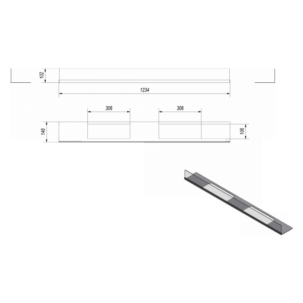 Glazing for Juliet 1500 Bio Fireplace - WOO .Design