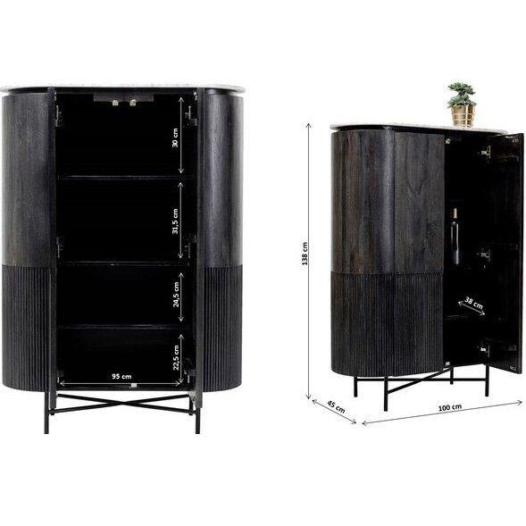 Glenn Mango Wood-Marble Cabinet - WOO .Design