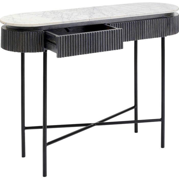 Glenn Mango Wood-Marble Console - WOO .Design