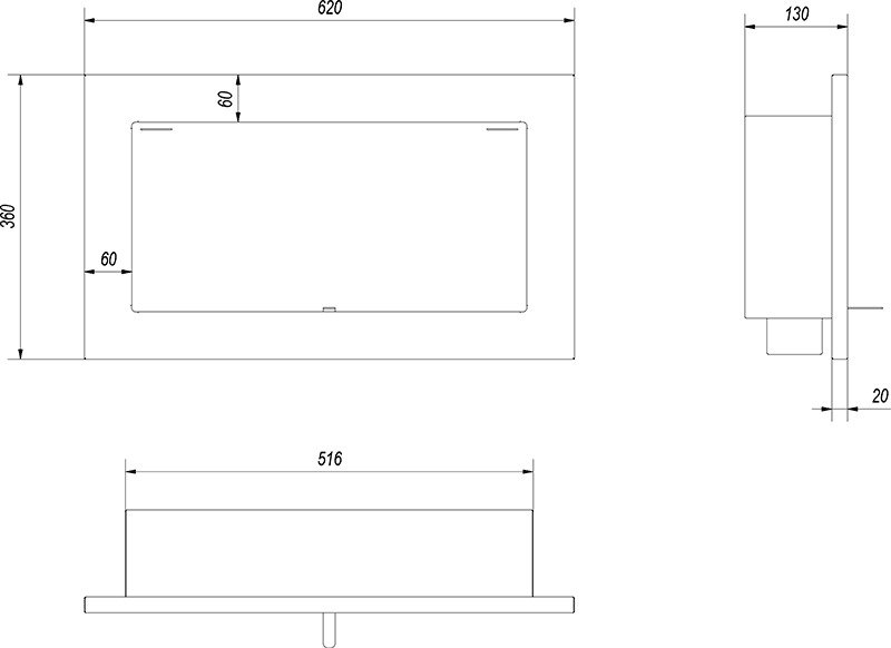 Golf 2 Bio Fireplace - WOO .Design