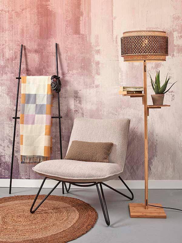 Bhutan Floor Lamp with Shelves