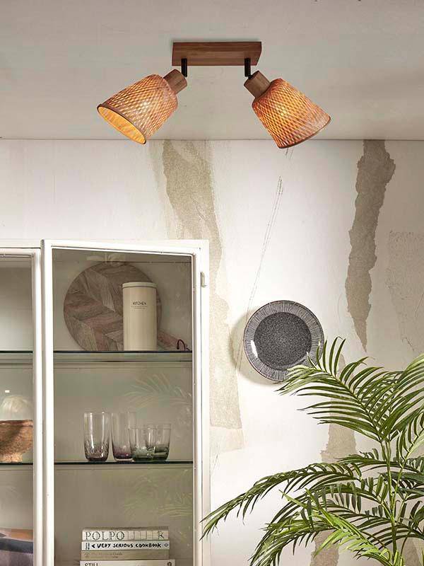 Java 2-Shade Ceiling Lamp