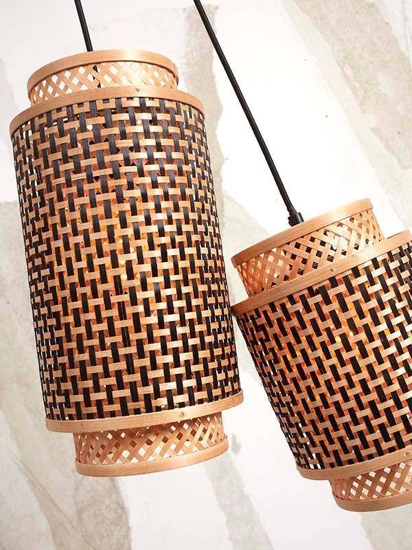 Bhutan 2-Shade Hanging Lamp