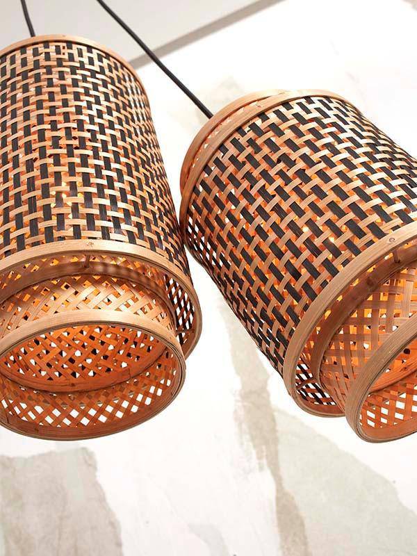 Bhutan 2-Shade Hanging Lamp