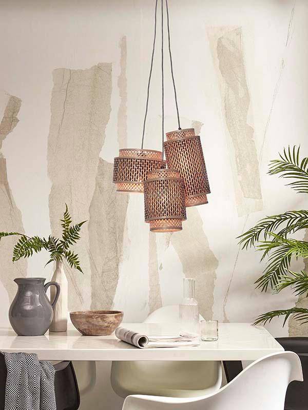Bhutan 3-Shade Hanging Lamp