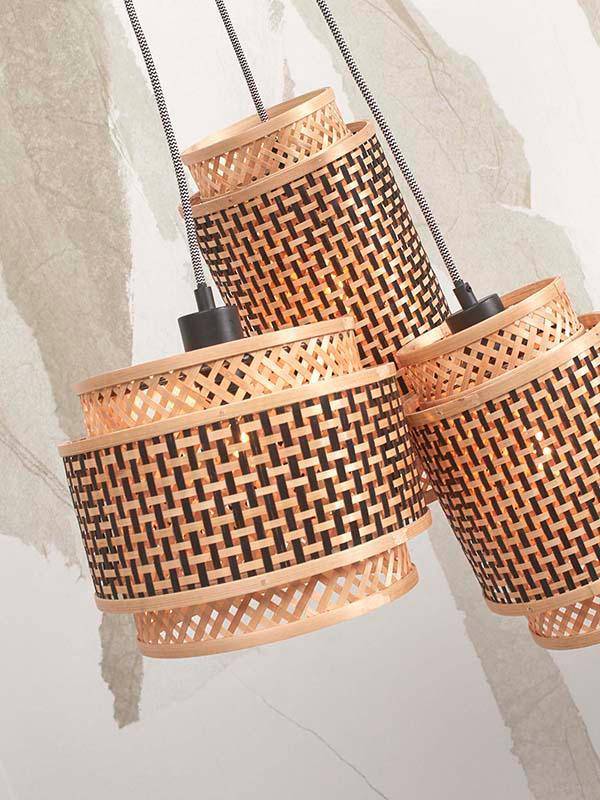 Bhutan 3-Shade Hanging Lamp