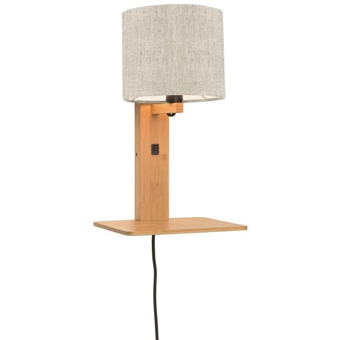 Andes Natural Wall Lamp with Shelf