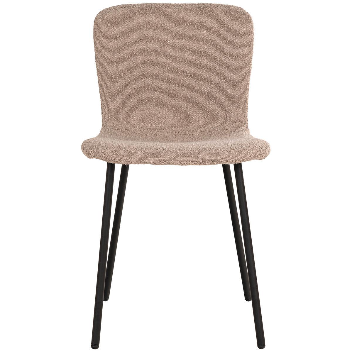 Halden Beige Boucle Dining Chair (2/Set) - WOO .Design