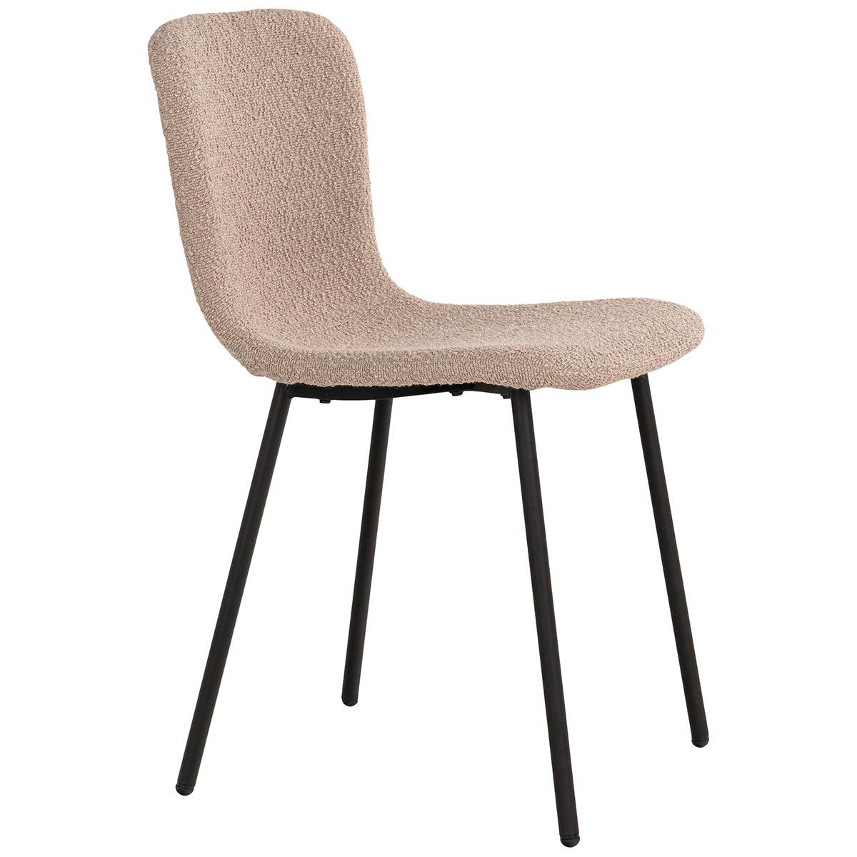 Halden Beige Boucle Dining Chair (2/Set) - WOO .Design