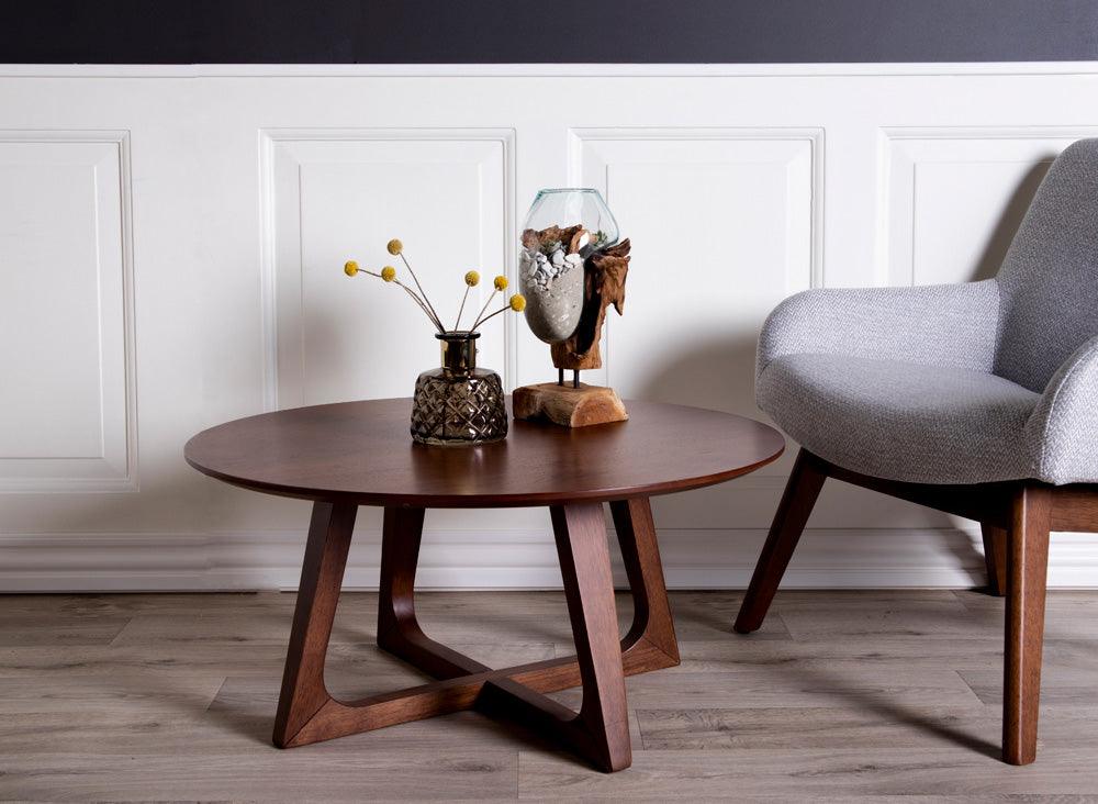 Hellerup Walnut Round Coffee Table - WOO .Design
