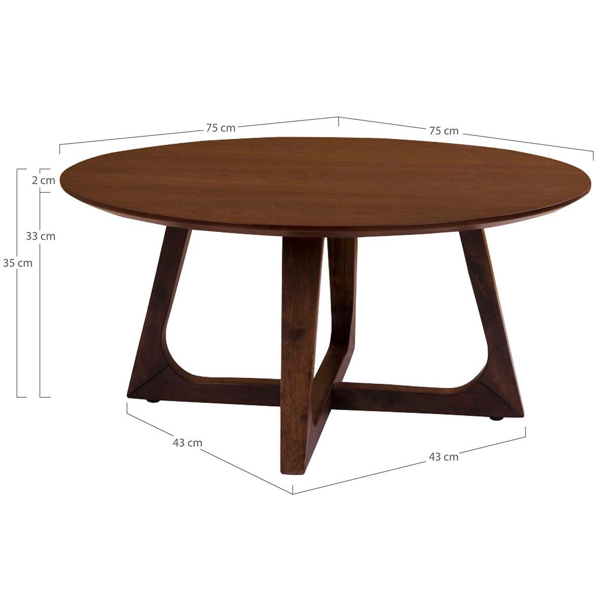 Hellerup Walnut Round Coffee Table - WOO .Design